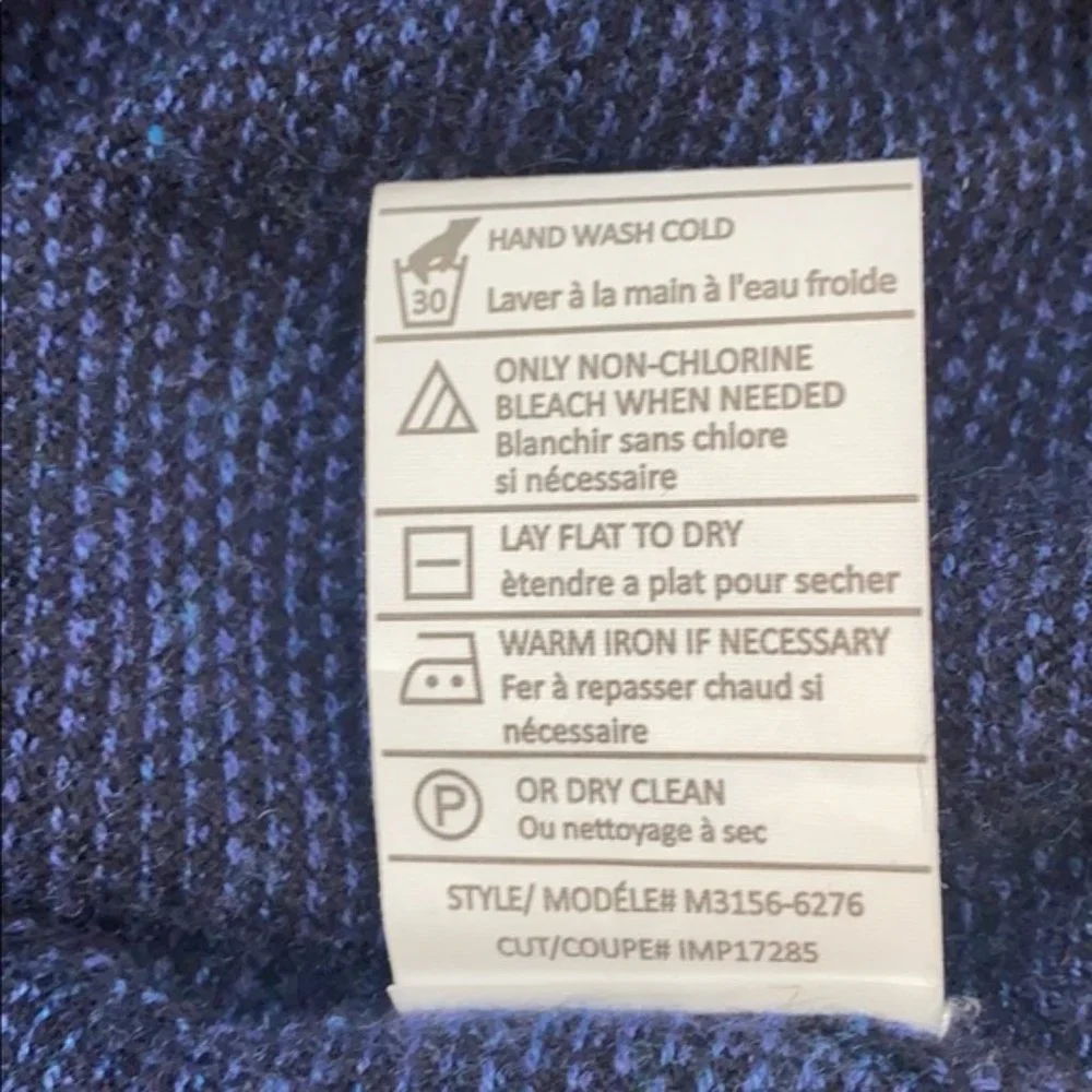 Vince Men's Navy blue wool cashmere sweater size S